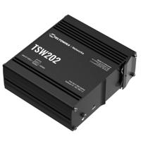 Teltonika TSW202 Managed L2 Gigabit Ethernet (10/100/1000) Power over Ethernet (PoE) Aluminium, Blau - thumbnail