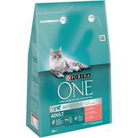 Purina One Adult met zalm kattenvoer 3 x 3 kg - thumbnail