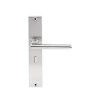 Hardbrass Deurkruk Athene op rechthoekig langschild sleutelgat 56mm - RVS - thumbnail