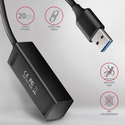 AXAGON HUE-M1A Mini Hub HUE-M1A USB-hub 4 poorten USB-A USB 3.0 5 GBit/s Zwart
