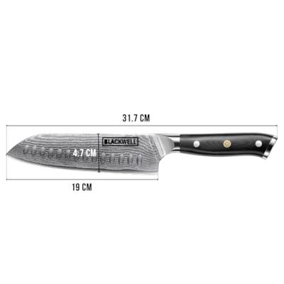 Blackwell Santokumes Japanse stijl - 67 lagen damaststaal - VG10 - 19 cm