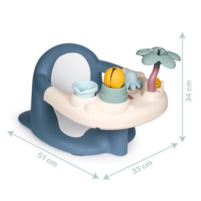 SMOBY - Kleine Smoby - Badzitje - 2-in-1 - Verstelbaar activiteitenblad - Inclusief zuignappen - Vanaf 6 maanden - Gemaakt in Frankrijk