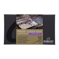 Rembrandt Professionele Aquarelverf Metalen Set - 12 Napjes + 1 Penseel - thumbnail
