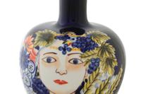 Vaas DKD Home Decor Gezicht Porselein Blauw Multicolour 17 x 17 x 30 cm - thumbnail