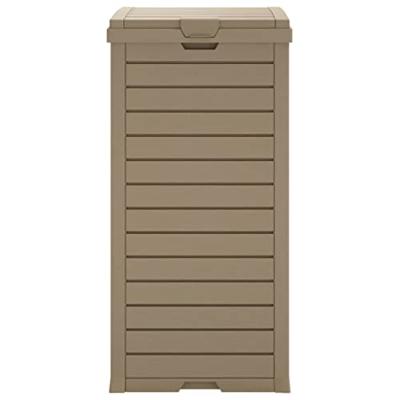 VidaXL Vuilnisbak voor buiten 41x41x86 cm polypropeen lichtbruin VidaXL Vuilnisbak voor buiten 41x41x86 cm polypropeen lichtbruin
