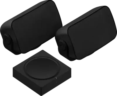 SONOS Combi deal Sonos Outdoor Sonance (Paar) + AMP - Zwart