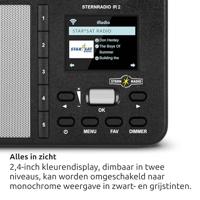 TechniSat STERNRADIO IR 2 - compacte internetradio (wifi, verwisselbare batterij, kleurendisplay, aanpasbare snelkeuzetoetsen, slaapradio, wekker, slaaptimer, snooze, AUX, app-bediening) zwart - thumbnail