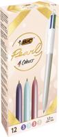 Bic 4-kleurenbalpen Pearl, doos van 12 stuks, assorti - thumbnail