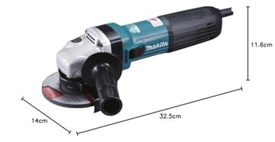 Makita haakse slijper GA5041C01 125mm 230V 1400W in doos