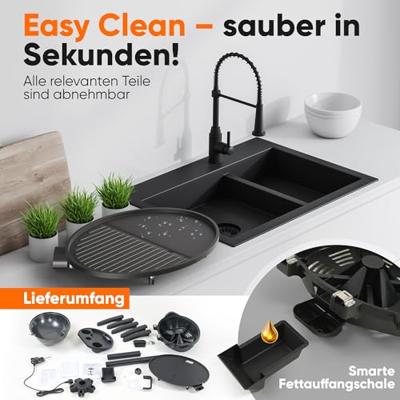 Profi Cook PC-BQS 1303 Staande grill Elektrisch Thermometer in deksel, Anti-aanbaklaag, CoolTouch-behuizing Zwart