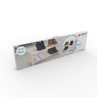Schoenenrek 2 laags 74x26x29.5cm - thumbnail