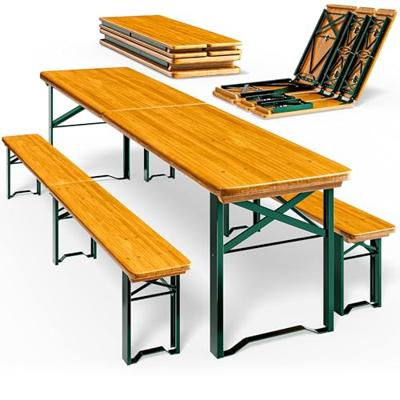 Biertafel set 3-delig 220cm opvouwbaar Biertafel set 3-delig 220cm opvouwbaar