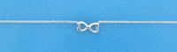 TFT Zilveren Ketting Infinity Hartjes 1,1 mm 40 + 4 cm - thumbnail