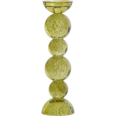 Kandelaar Itinga Glas Bubbel Olijfgroen 34 Cm