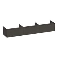Brauer Embrace - Onderkast - 220 cm - met 3 Softclose Lades Greeploos en 0 cm - Sifon Uitsparingen - Timber Anthracite - thumbnail