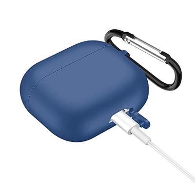 Lunso - Softcase cover hoes - AirPods 3 - Blauw Lunso - Softcase cover hoes - AirPods 3 - Blauw