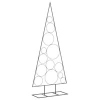 Kerstdecoratie kerstboom 150 cm metaal zwart - thumbnail