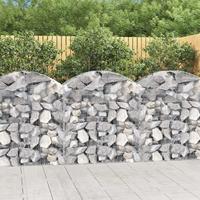 VidaXL Schanskorf gewelfd 100x50x100/120 cm gegalvaniseerd ijzer - thumbnail