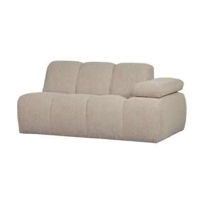 Woood Mojo 1,5-zits bank arm rechts bouclé Beige Melange
