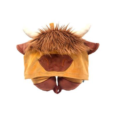 Hoodeazzz Harige Koe Highland Coo Memory Foam Reiskussen Capuchon