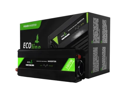 EcoLine 12V naar 230V Omvormer - 1000W Continu / 2000W Piek - Gemodificeerde Sinusgolf - Auto Omvormer