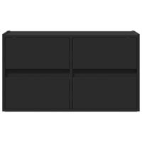 Tv-wandmeubel met LED-verlichting 80x31x45 cm zwart - thumbnail