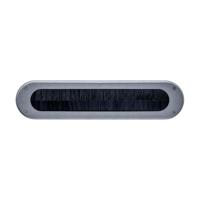 Intersteel Tochtwering ovaal 340x80mm rvs getrommeld - thumbnail