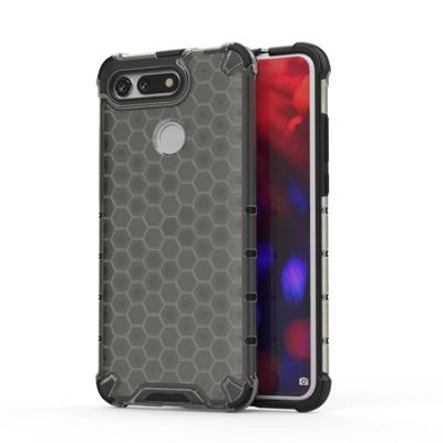 Schokbestendige honingraat PC + TPU Case voor Huawei Honor V20 (zwart)
