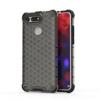 Schokbestendige honingraat PC + TPU Case voor Huawei Honor V20 (zwart) - thumbnail
