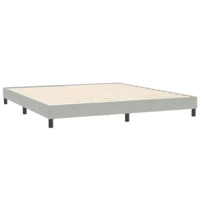 Boxspring zonder matras fluweel lichtgrijs 200x210 cm