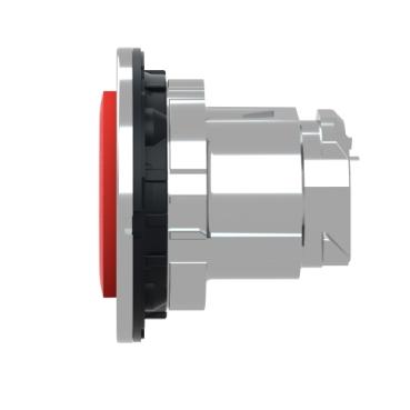Schneider Electric ZB4FL434 ZB4FL434 Plat, Terugstelbaar (Ø) 30.5 mm STOP Chroom, Rood 1 stuk(s)