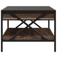 Salontafel met Infinity LED 70x50x38 cm bruin eikenkleurig - thumbnail