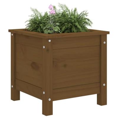 VidaXL Plantenbak 40x40x39 cm massief grenenhout honingbruin