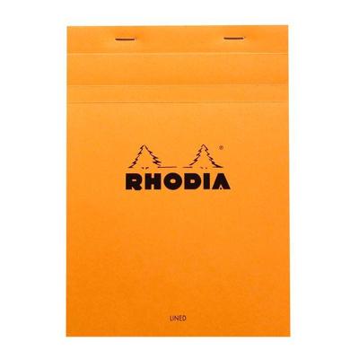 Schrijfblok rhodia a5 lijn 80vel 80gr kantln or