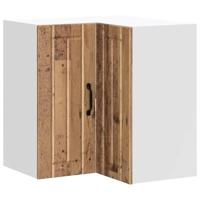 Keukenwandhoekkast Lucca bewerkt hout oud houtkleurig - thumbnail