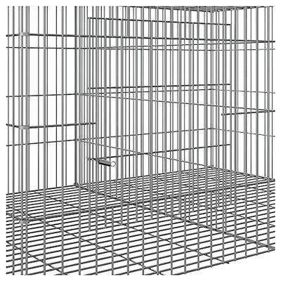 Konijnenkooi met 4 panelen 217x79x54 cm gegalvaniseerd ijzer