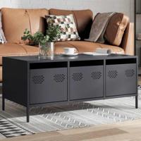 Salontafel 101,5x50x43,5 cm koudgewalst staal antracietkleurig - thumbnail