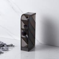 2 stks multifunctionele 4 grid Desktop pennenhouder Office school opslag geval duidelijk plastic vak Desk potlood organisator (grijs diagonaal invoege - thumbnail