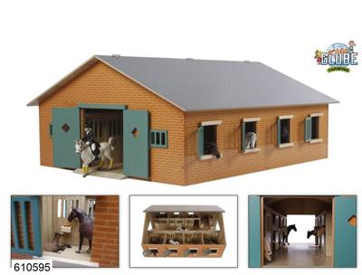 Kids Globe globe paardenstal met 7 boxen, 1:24