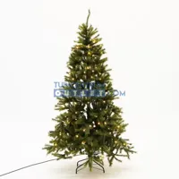 black box kunstkerstboom Toronto met ledverlichting h215 x d132cm - thumbnail