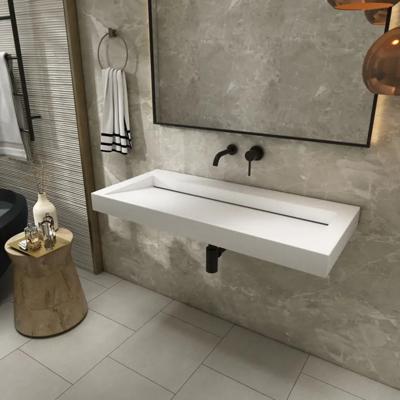 Wastafel AquaSplash Hoya 100x45.5 cm Zonder Kraangat Mat Wit Aquasplash Wastafel AquaSplash Hoya 100x45.5 cm Zonder Kraangat Mat Wit Aquasplash