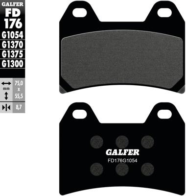 GALFER remblokken "fd176" brake pad fd176 g1054 organic