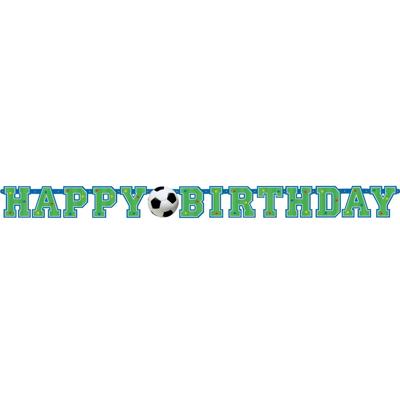 Amscan Letterslinger happy birthday voetbal 135 cm | 24 stuks
