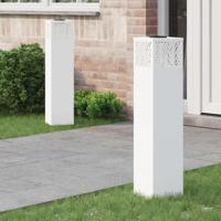 Solar LED Pad Licht Visgraat 2 pcs Wit Koudgewalst staal - thumbnail