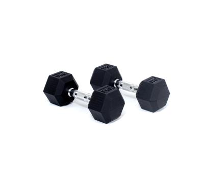 Core Power Rubber Hex Dumbbells - 9 kg