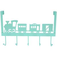 Deurhanger Mintgroene Locomotief Met 5 Haakjes 28 Cm - Kapstokken - thumbnail