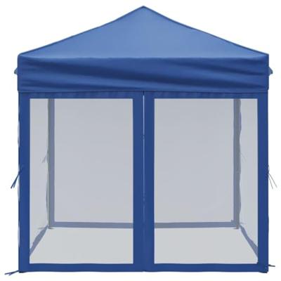 VidaXL Partytent inklapbaar met zijwanden 2x2 m blauw