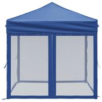 Partytent inklapbaar met zijwanden 2x2 m blauw - thumbnail