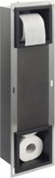 Inbouw Toiletrolhouder en Reserverolhouder Wiesbaden Mat Zwart OP=OP - thumbnail