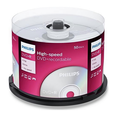 DVD+R Philips 4.7GB 16x SP 50 stuks DVD+R Philips 4.7GB 16x SP 50 stuks